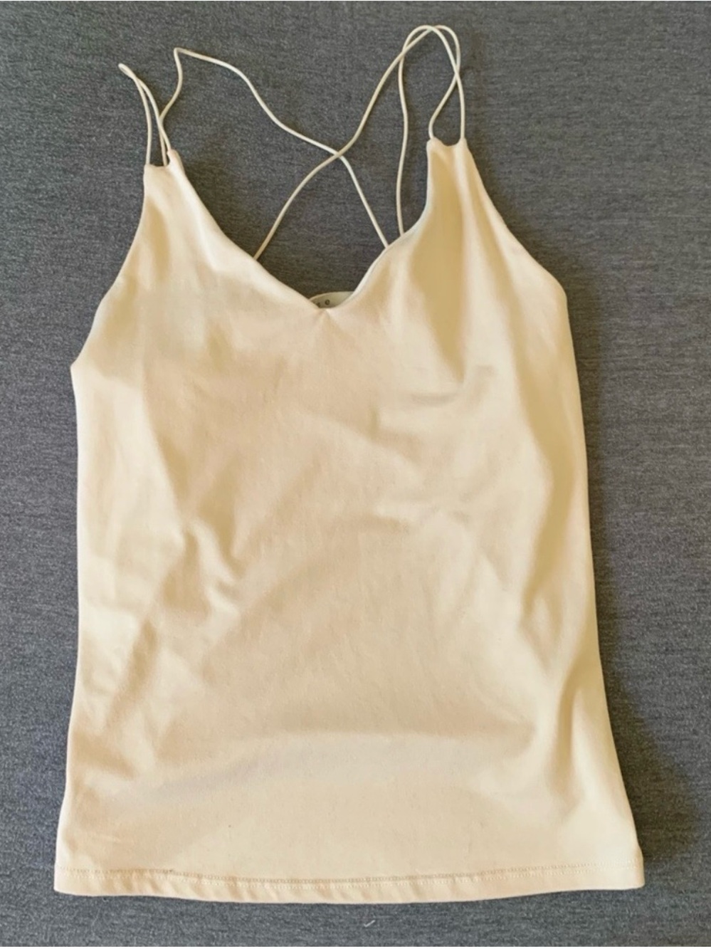 LIKE NEW! GAZE Beige Strappy tank top Sz XS